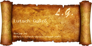 Lutsch Győző névjegykártya